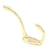 Polished Brass Coat 1/2"cc Wall Double Hook P6900-3 from Belwith Hickory