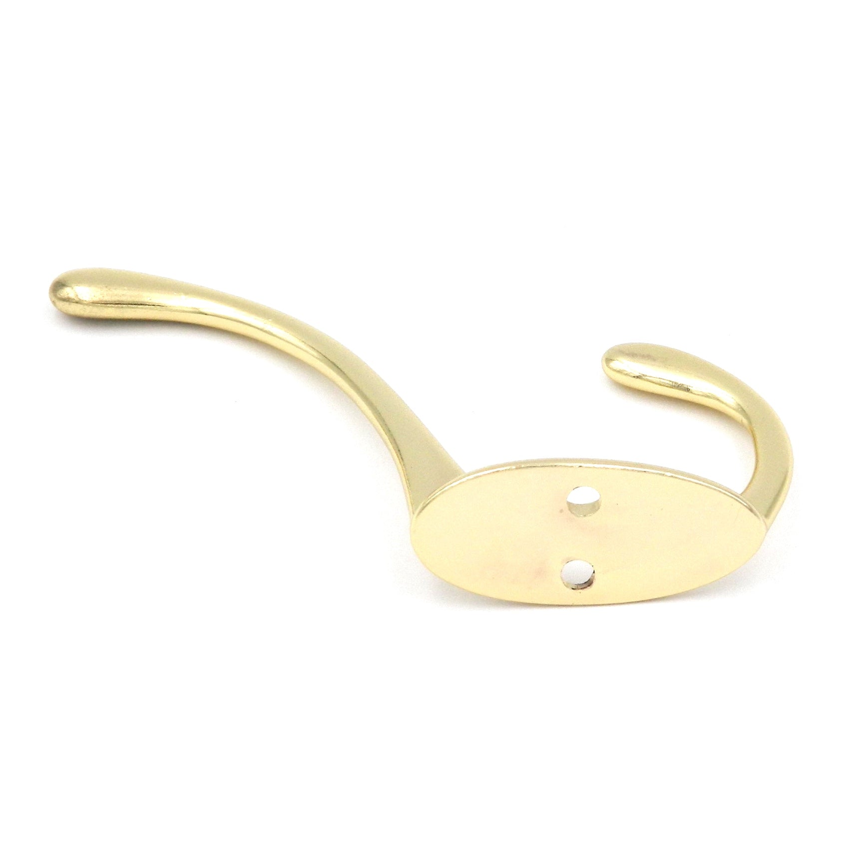 Polished Brass Coat 1/2"cc Wall Double Hook P6900-3 from Belwith Hickory