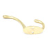 Polished Brass Coat 1/2"cc Wall Double Hook P6900-3 from Belwith Hickory