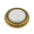 Hickory Hardware Tranquility Lancaster Hand Polished Brass & White Porcelain Round 1 1/8" Porcelain Cabinet Knob P709-W