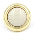 20 Pack Hickory Hardware Tranquility 1 1/8" Polished Brass and Ivory Round Cabinet Knob P714-IV