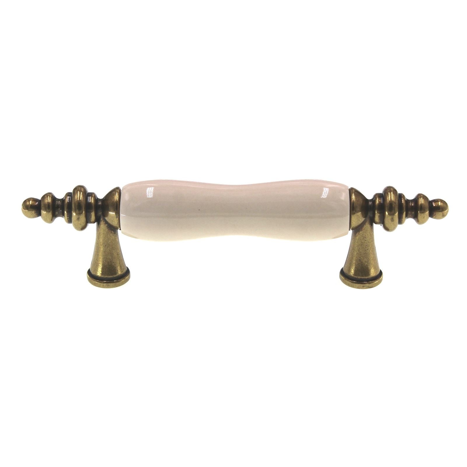 Hickory Hardware Tranquility 3" Ctr Brass Cabinet Pull Almond Center P733-LAD