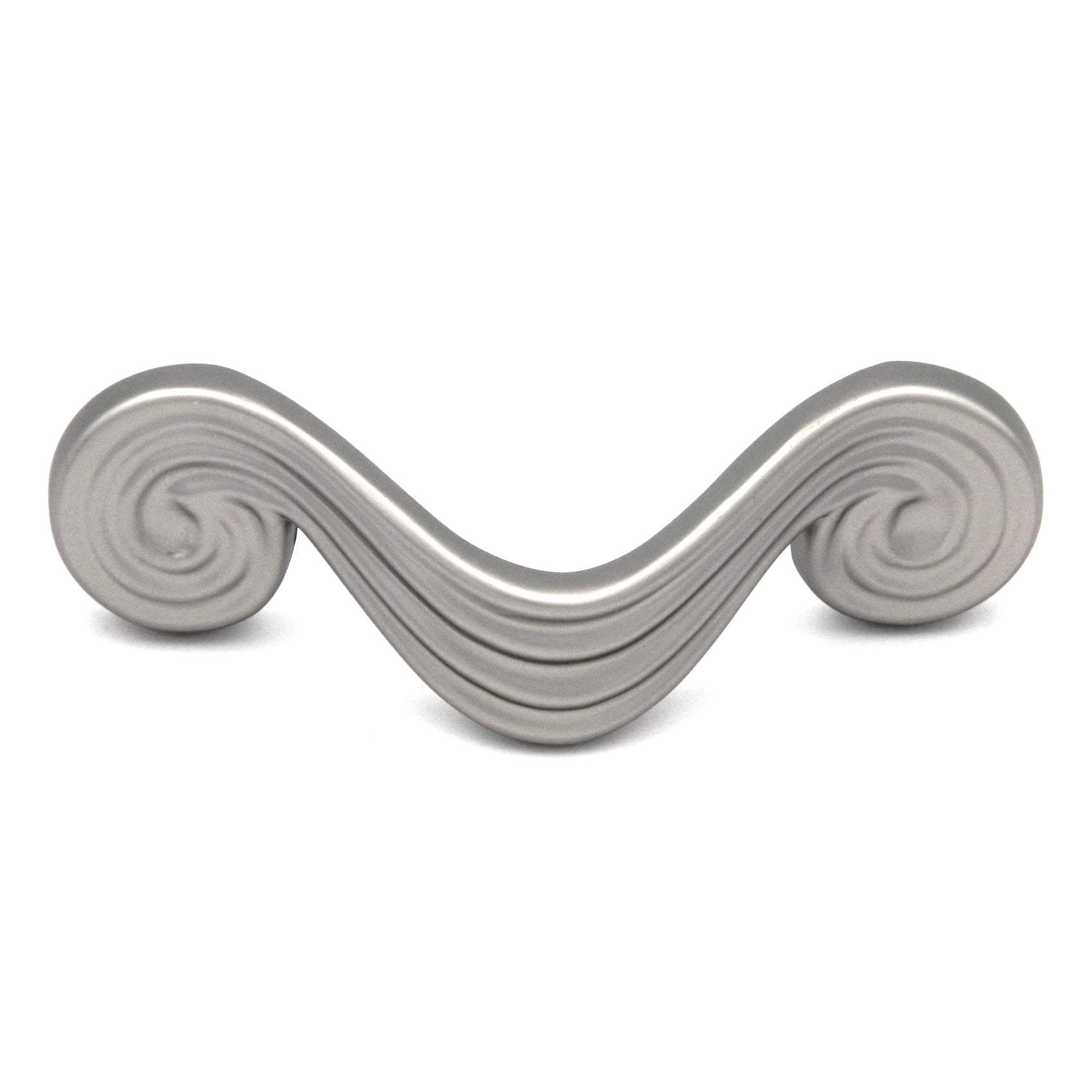 Hickory Grecian Revival Satin Nickel 3"cc Swirl Cabinet Handle Pull P7356-SN