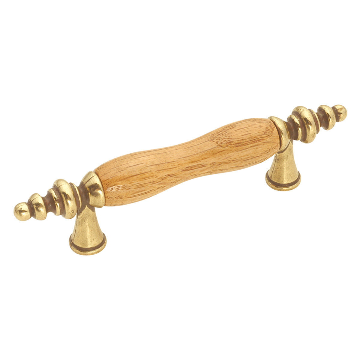 Hickory Hardware P742-OAK 3in (76mm) CTC Traditional/Woodgrain Oak Handle Pull