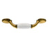 Hickory Tranquility P744-W Burnished Brass White 3"cc Arch Cabinet Handle Pull