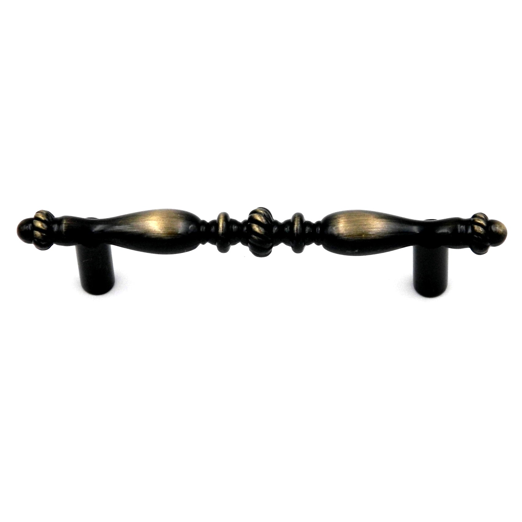 Hickory Hardware Cavalier Antique Brass 3"cc Decorative Cabinet Bar Pull P747-AB