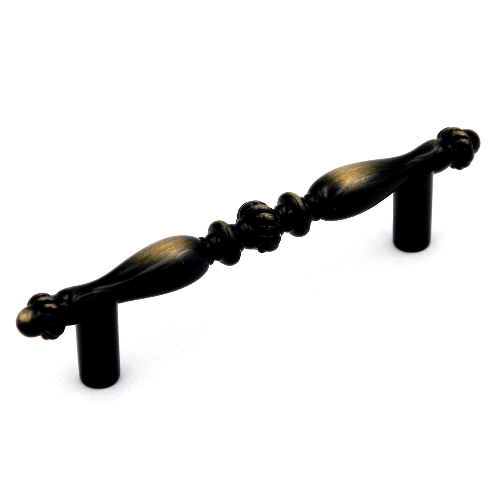 Hickory Hardware Cavalier Antique Brass 3"cc Decorative Cabinet Bar Pull P747-AB