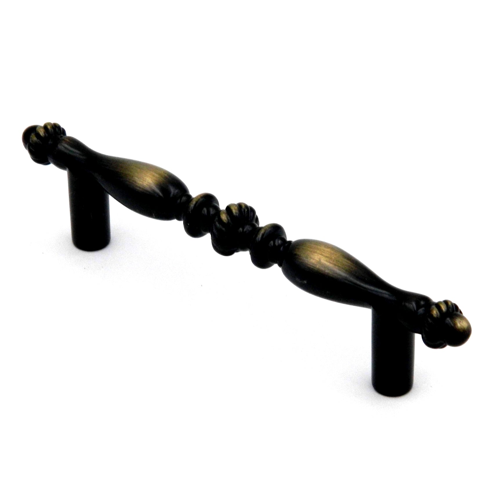 Hickory Hardware Cavalier Antique Brass 3"cc Decorative Cabinet Bar Pull P747-AB