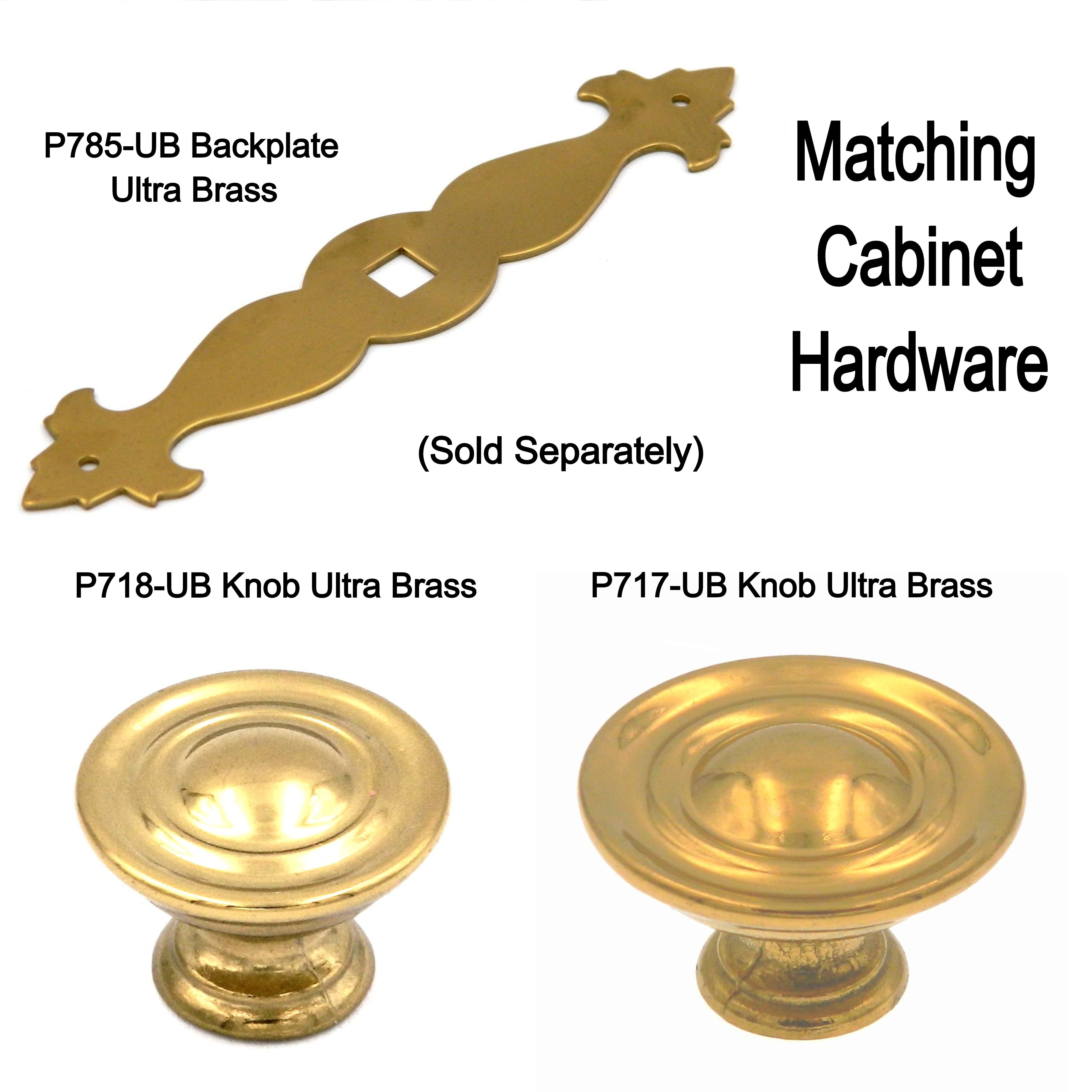 Belwith Hickory P718-UB Ultra Brass 1" Round Cabinet Knob Pull