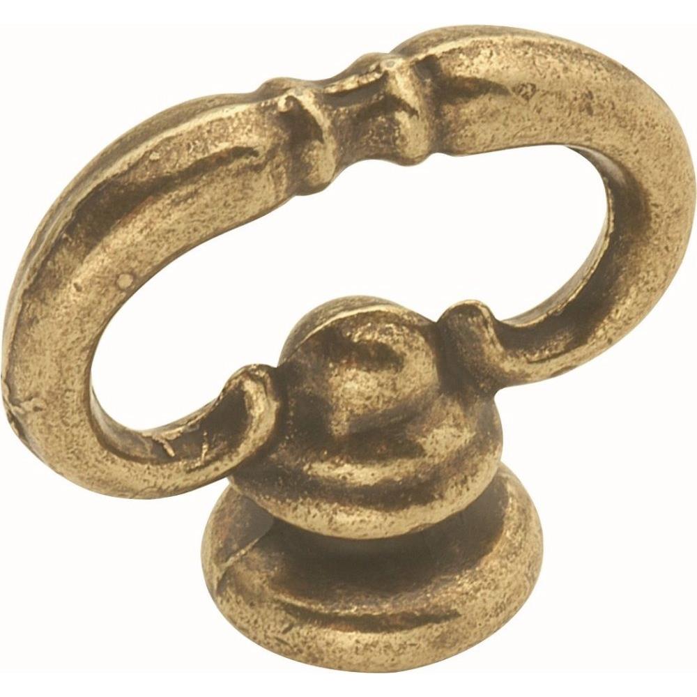 Hickory Hardware Manor House Lancaster Hand Polished Brass Round Mock Key 1 3/8" Cabinet Knob P8007-LP