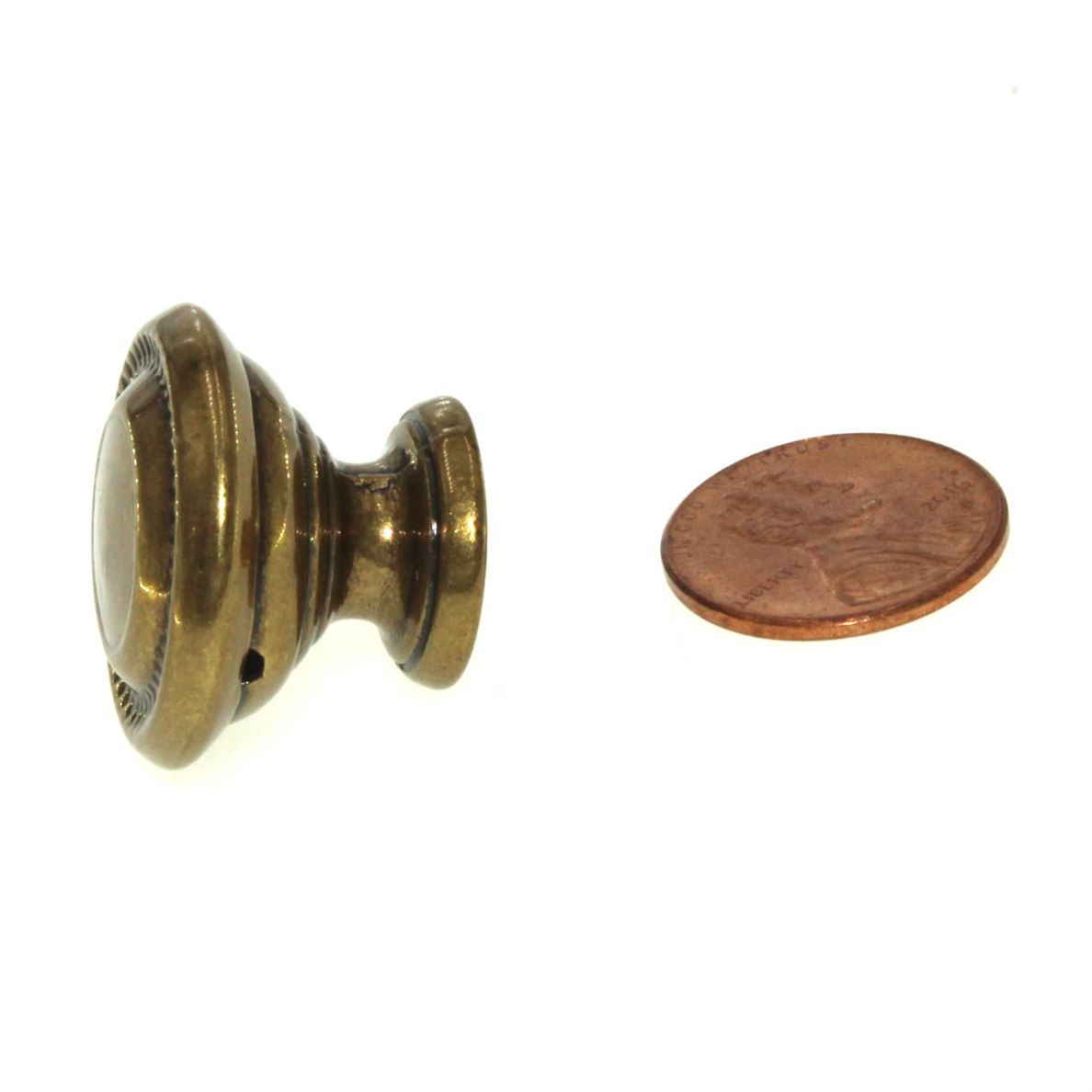 Hickory Hardware Manor House Lancaster Brass 1" Dotted Cabinet Knob P8011-LP