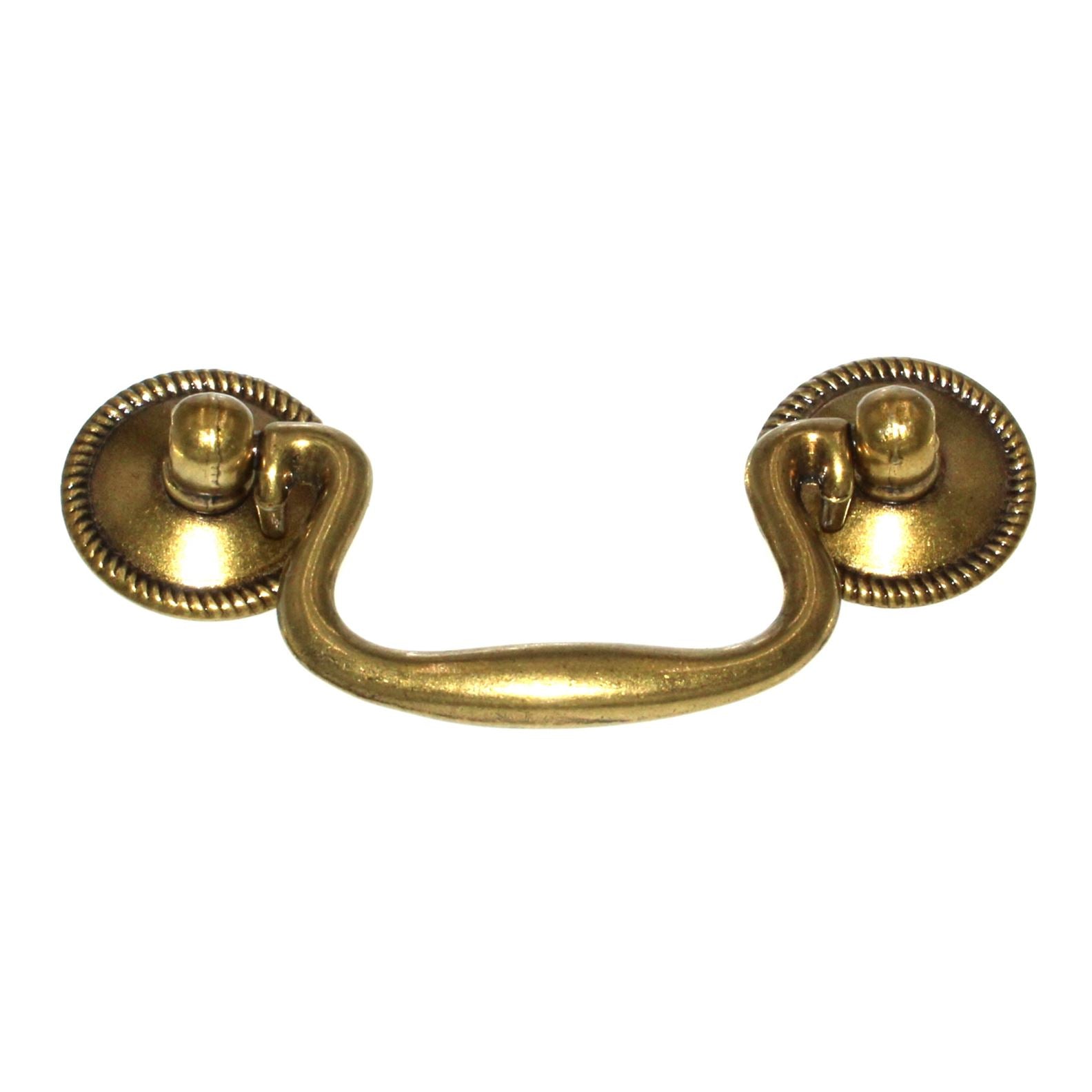 Belwith Manor House Lancaster Brass 2 1/2" (64mm) Ctr. Drawer Bail Pull P8048-LP