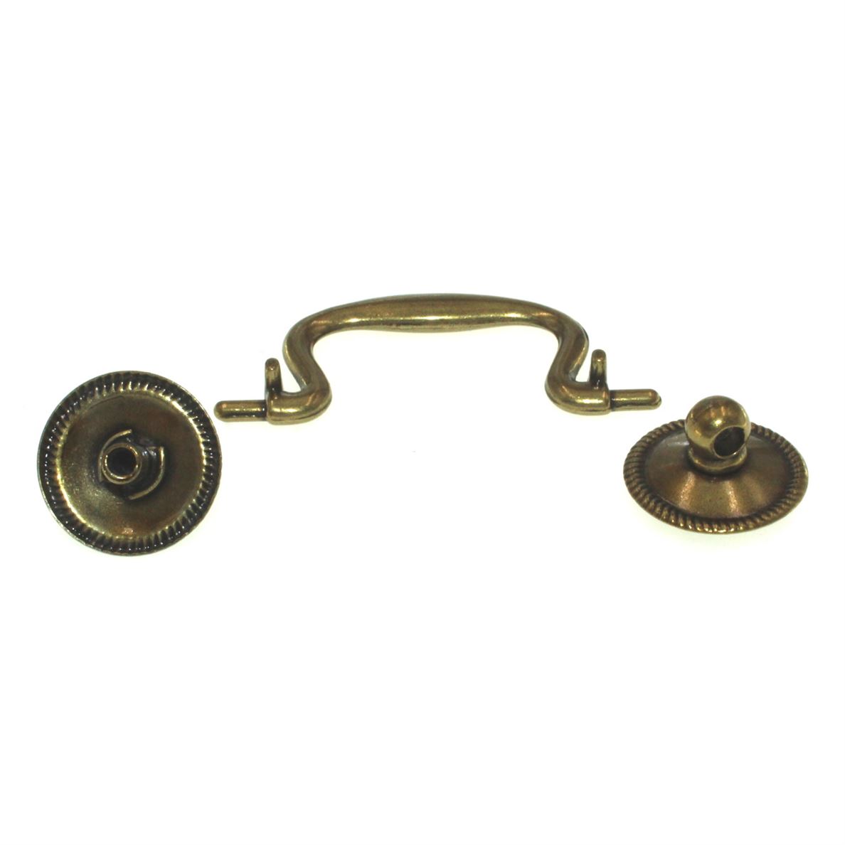 Belwith Manor House Lancaster Brass 2 1/2" (64mm) Ctr. Drawer Bail Pull P8048-LP