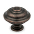 Hickory Hardware Manor House Dark Antique Copper Round Disc 1 1/4" Cabinet Knob P8103-DAC