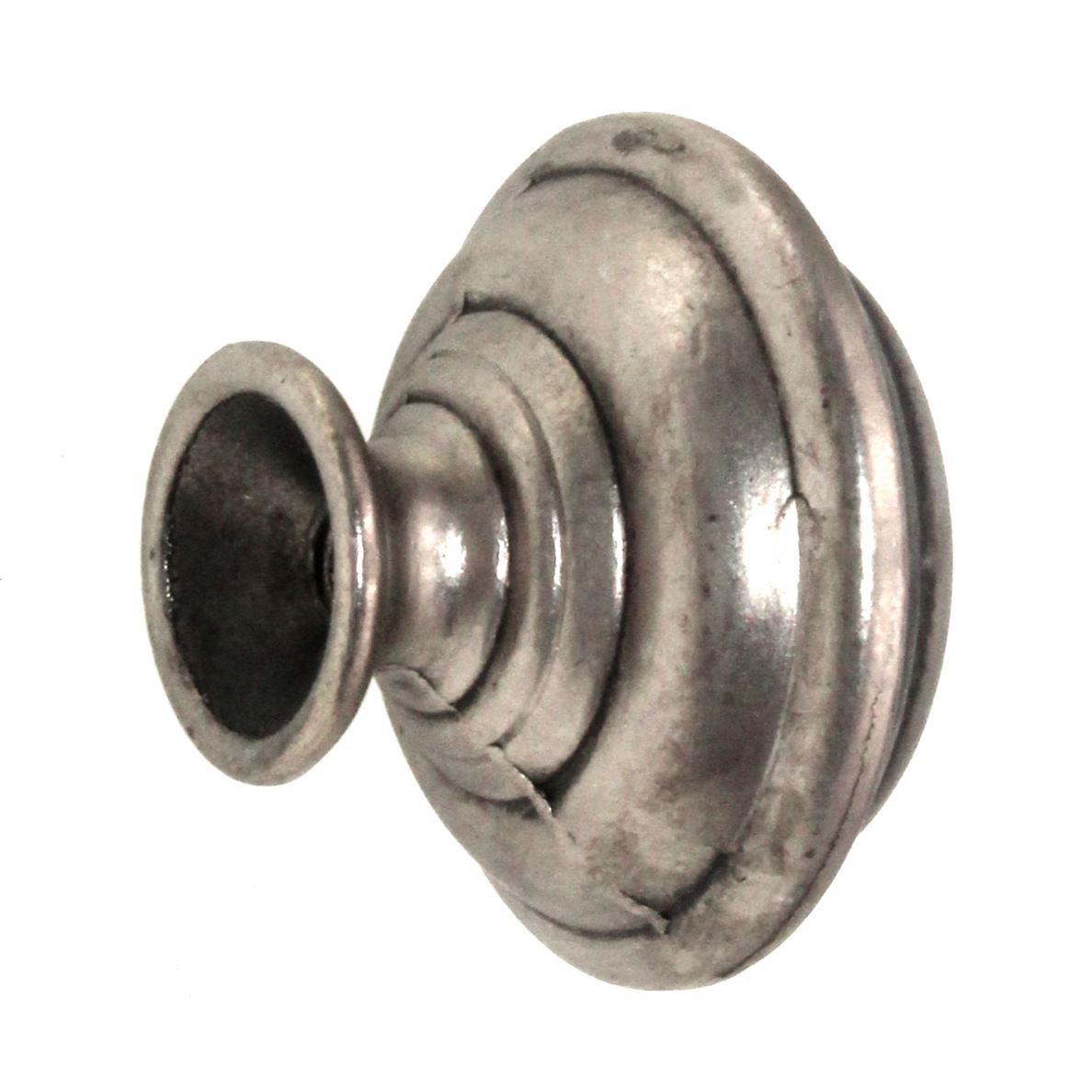 Hickory Hardware Manor House Silver Stone 1 1/4" Ringed Cabinet Knob P8103-ST