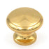 Hickory Hardware Manor House Polished Brass Round Flat Top 1 1/4" Solid Brass Cabinet Knob P9119