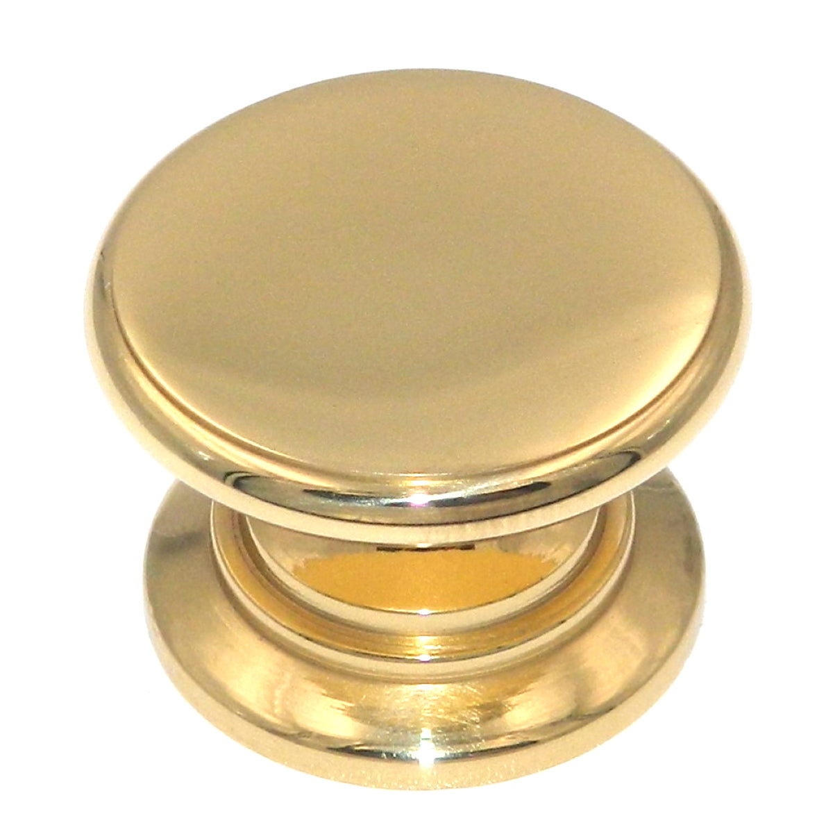 Hickory Hardware Manor House Polished Brass 1 1/8" Round Cabinet Solid Brass Knob P9122