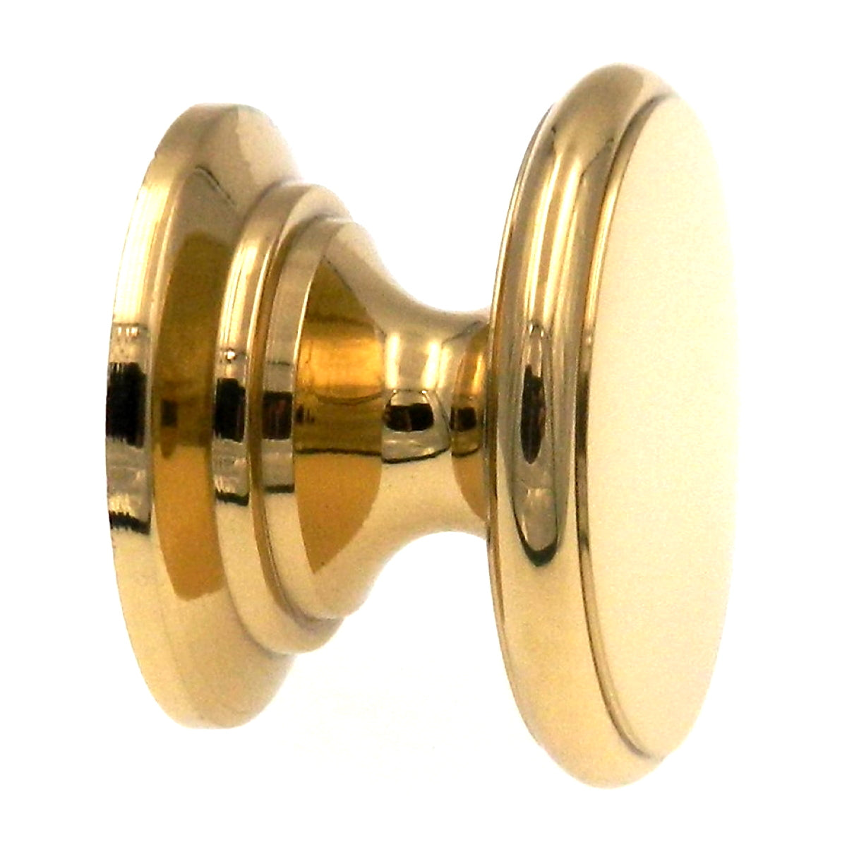 Hickory Hardware Manor House Polished Brass 1 1/8" Round Cabinet Solid Brass Knob P9122