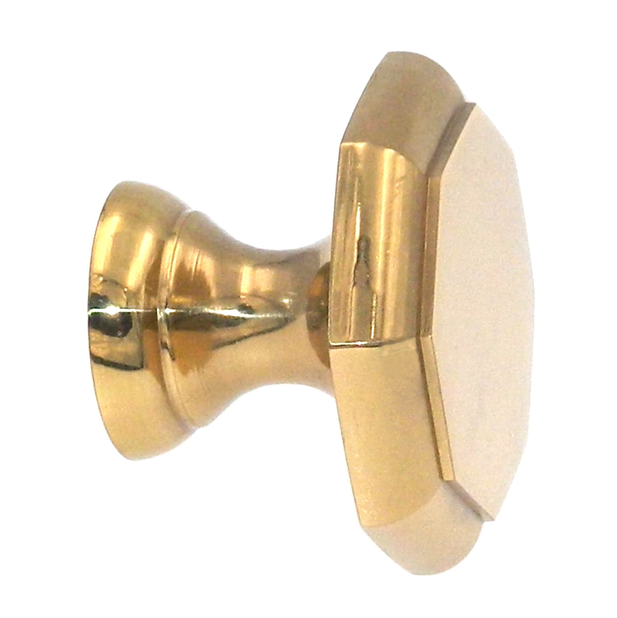 Hickory Hardware Polished Brass 1 3/8" Octagon Cabinet Solid Brass Knob P9151