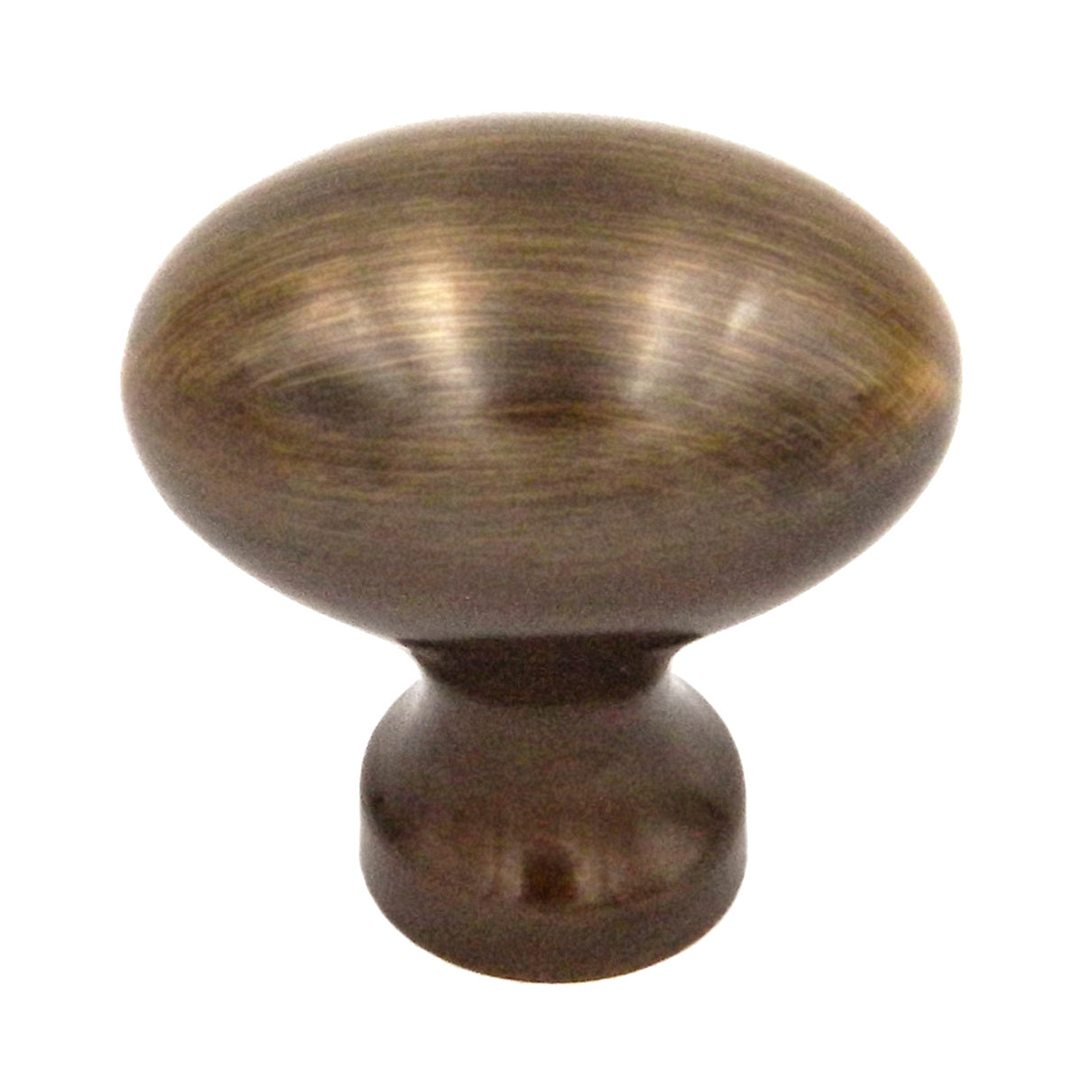 Keeler Power & Beauty Satin Dover Oval Smooth 1 1/4" Solid Brass Cabinet Knob P9175-9013