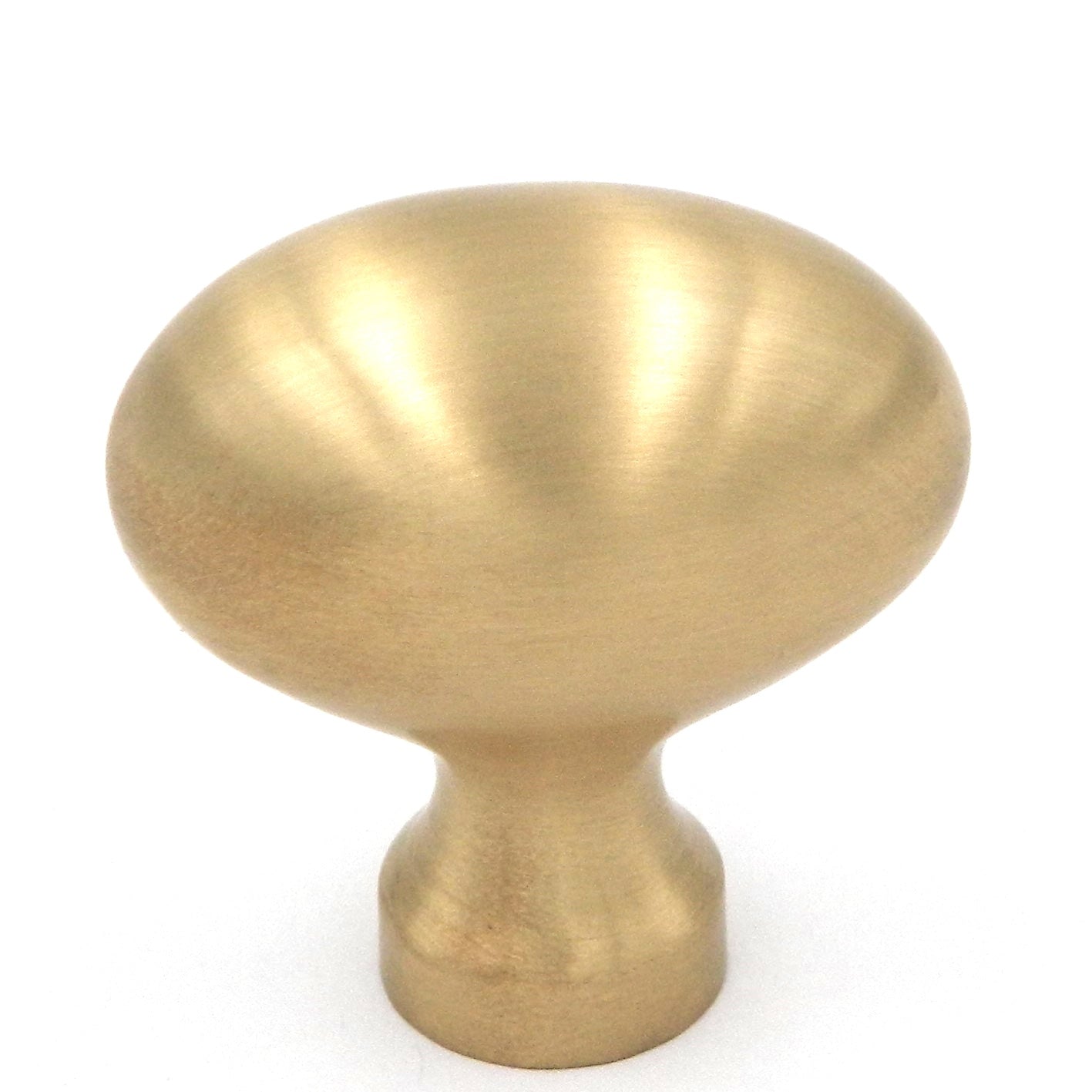 Keeler Power & Beauty 1 3/8" Satin Brass Traditional Oval Cabinet Knob P9176-04