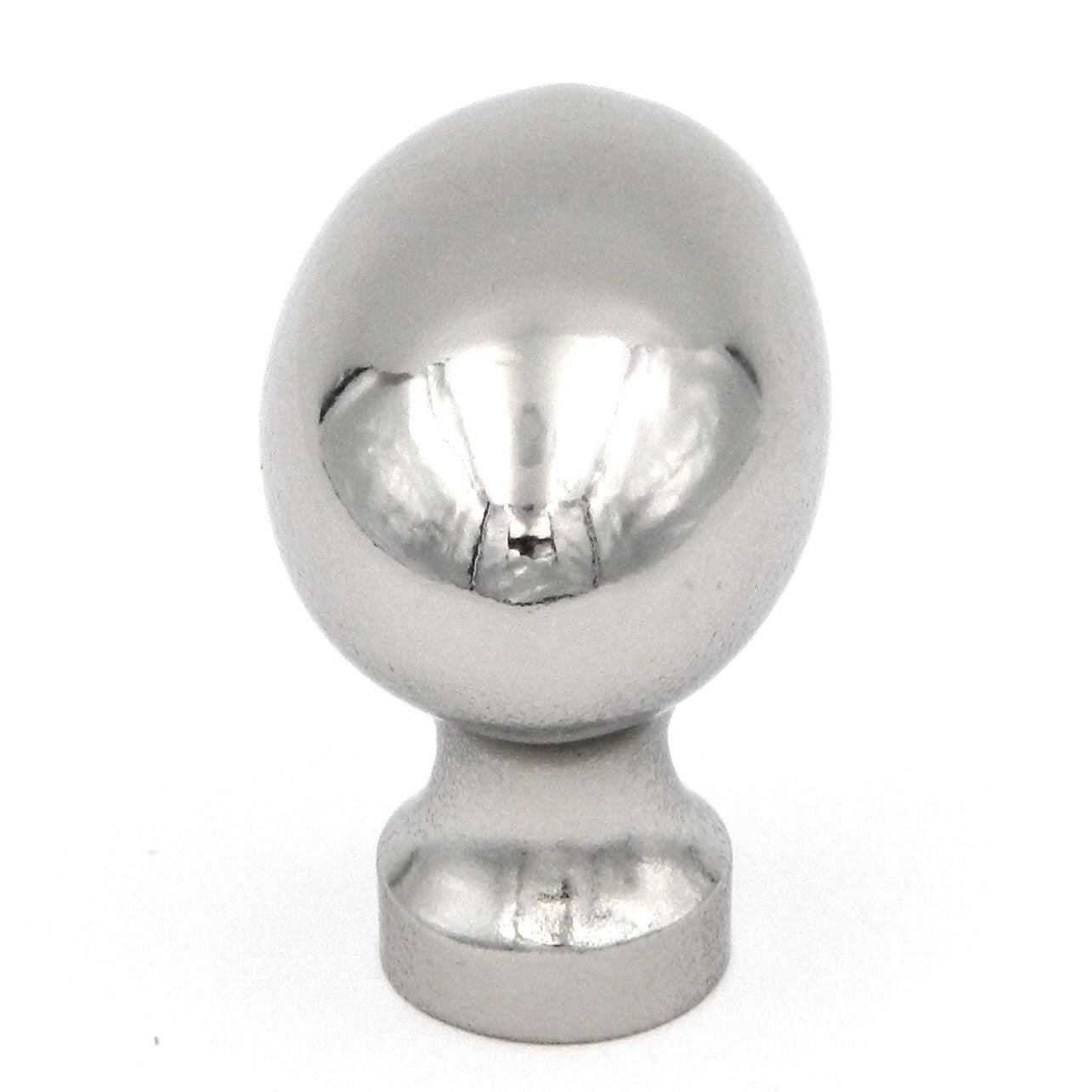 Keeler Solid Brass Bright Nickel Oval 1 1/2" Solid Brass Cabinet Knob P9176-14