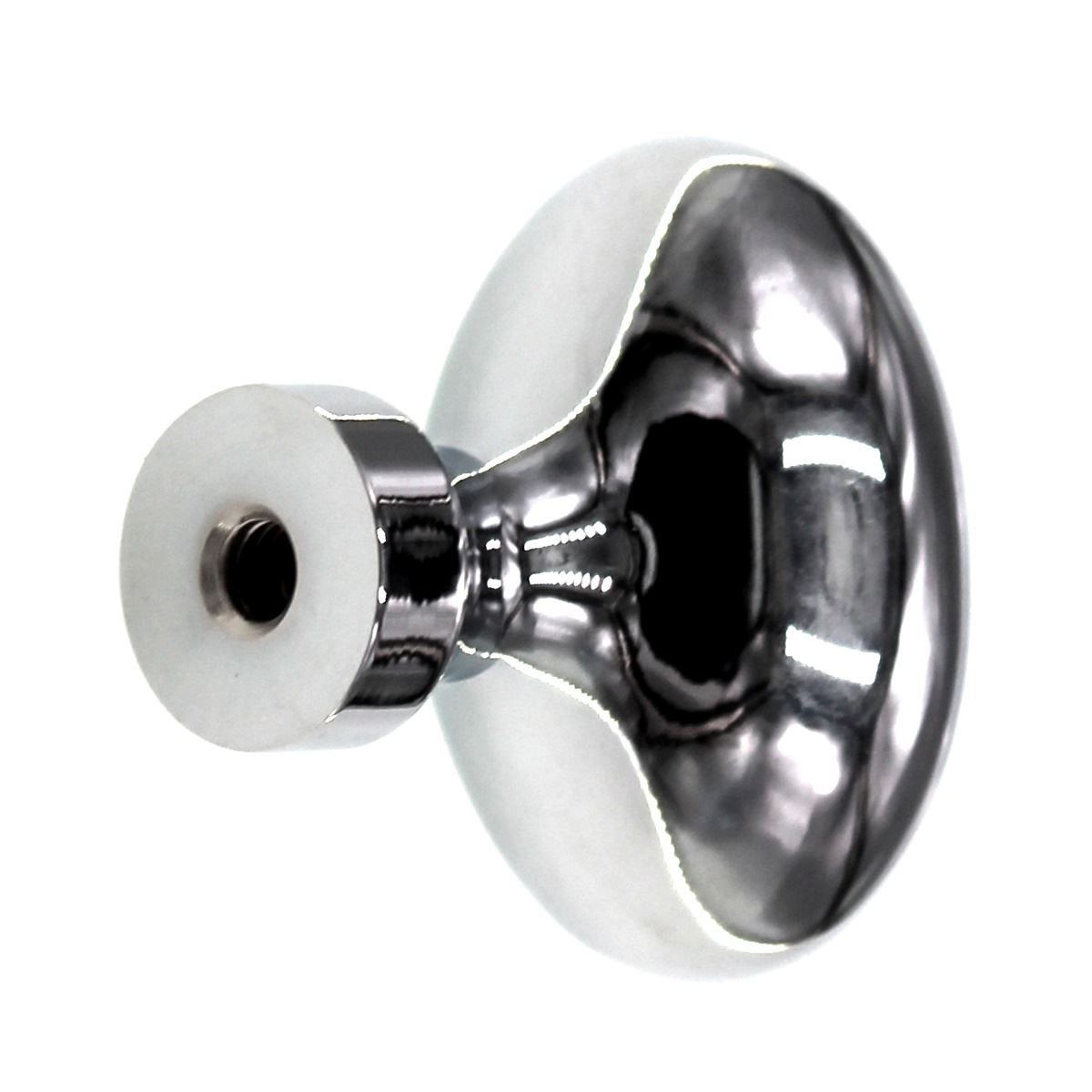 Belwith Keeler 1 3/8" Oval Solid Brass Cabinet Knob Polished Chrome P9176-26