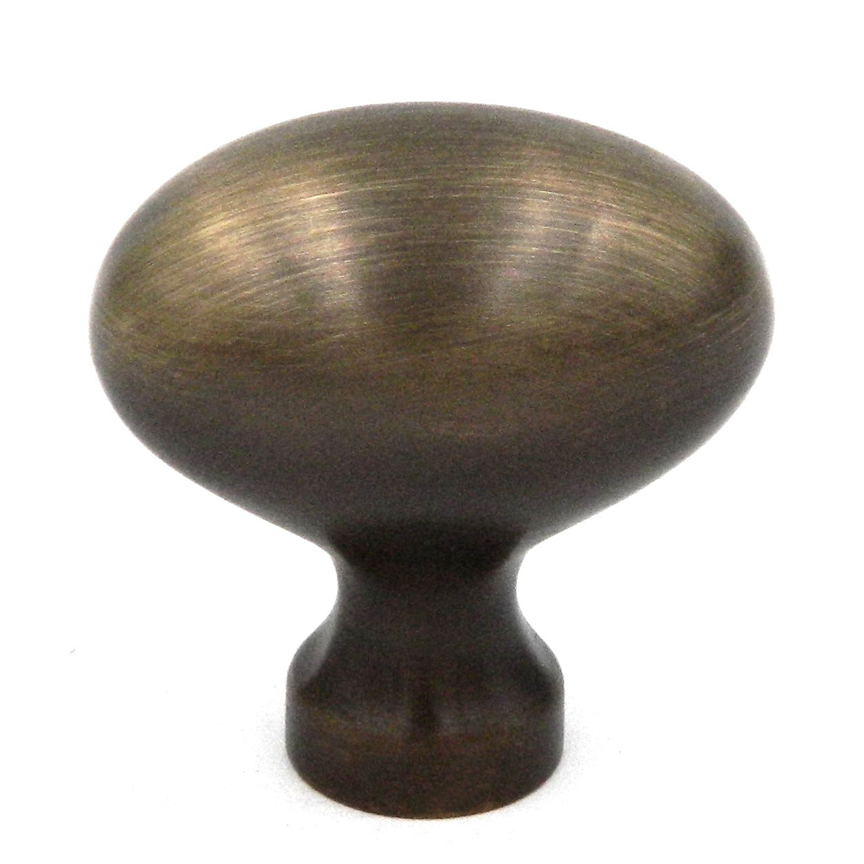 Keeler Power & Beauty Satin Dover Oval 1 3/8" Solid Brass Cabinet Knob P9176-9013