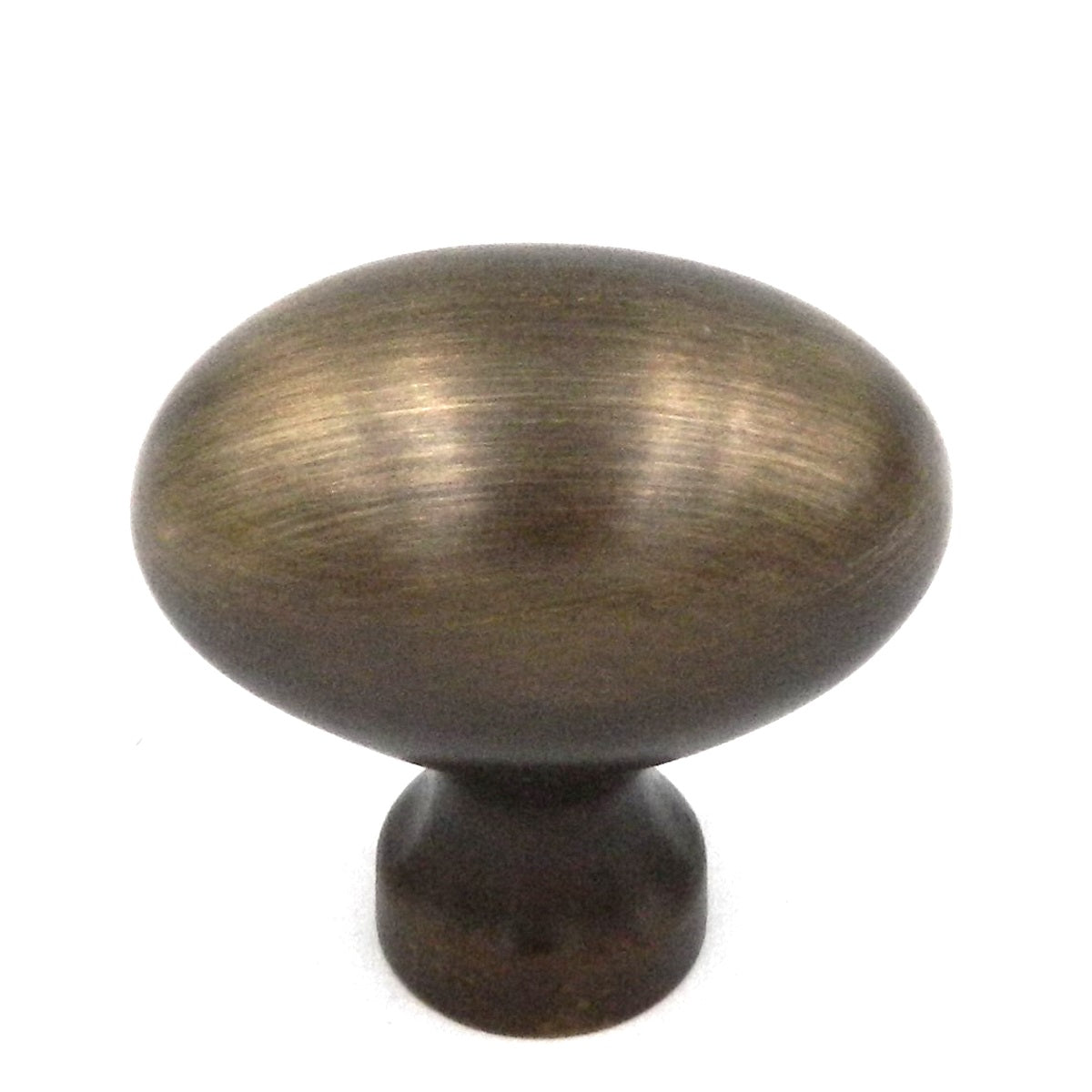 Keeler Power & Beauty Satin Dover Oval 1 3/8" Solid Brass Cabinet Knob P9176-9013