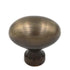 Keeler Power & Beauty Satin Dover Oval 1 3/8" Solid Brass Cabinet Knob P9176-9013