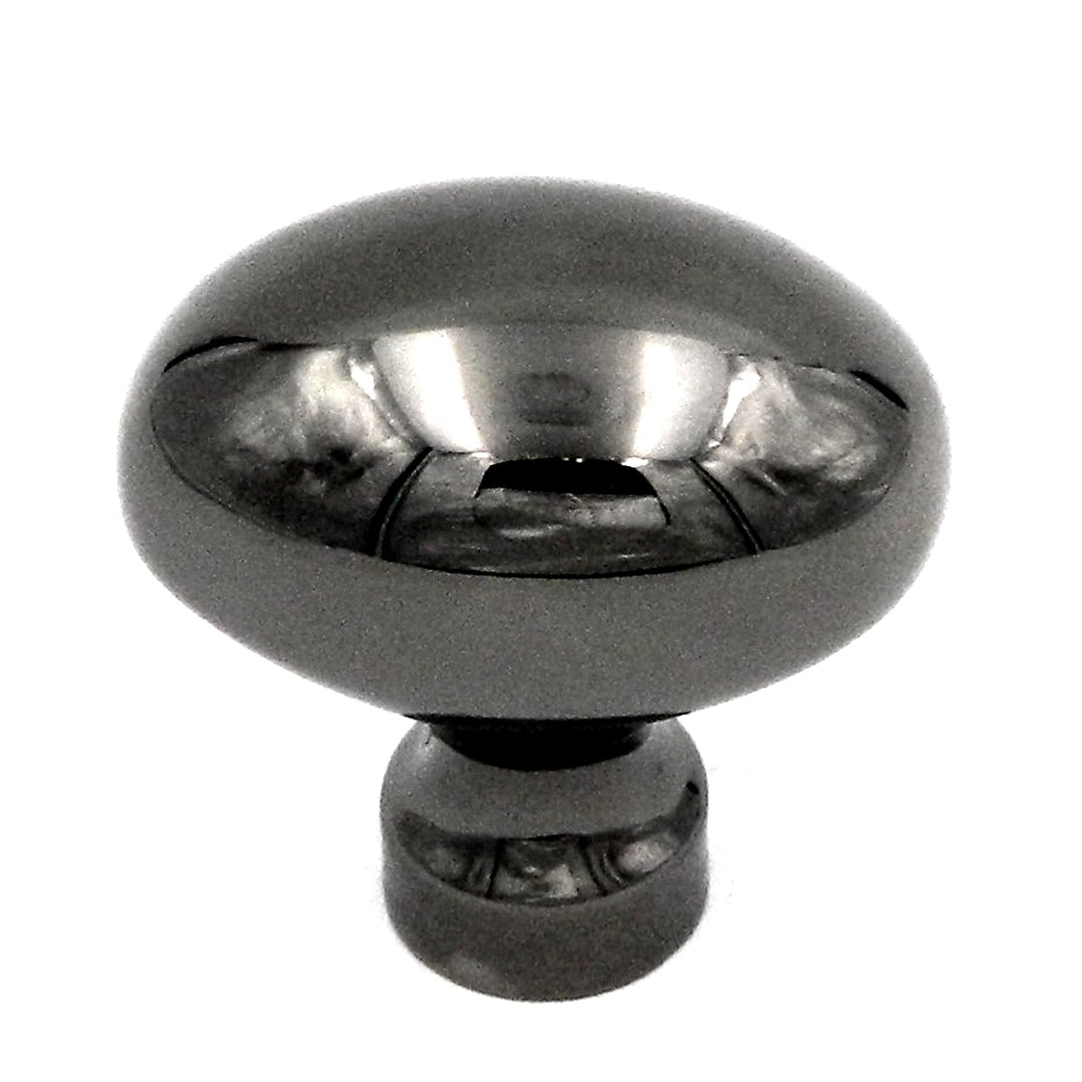 Keeler Power & Beauty Black Nickel Oval Smooth 1 3/8" Solid Brass Cabinet Knob P9176-BLN