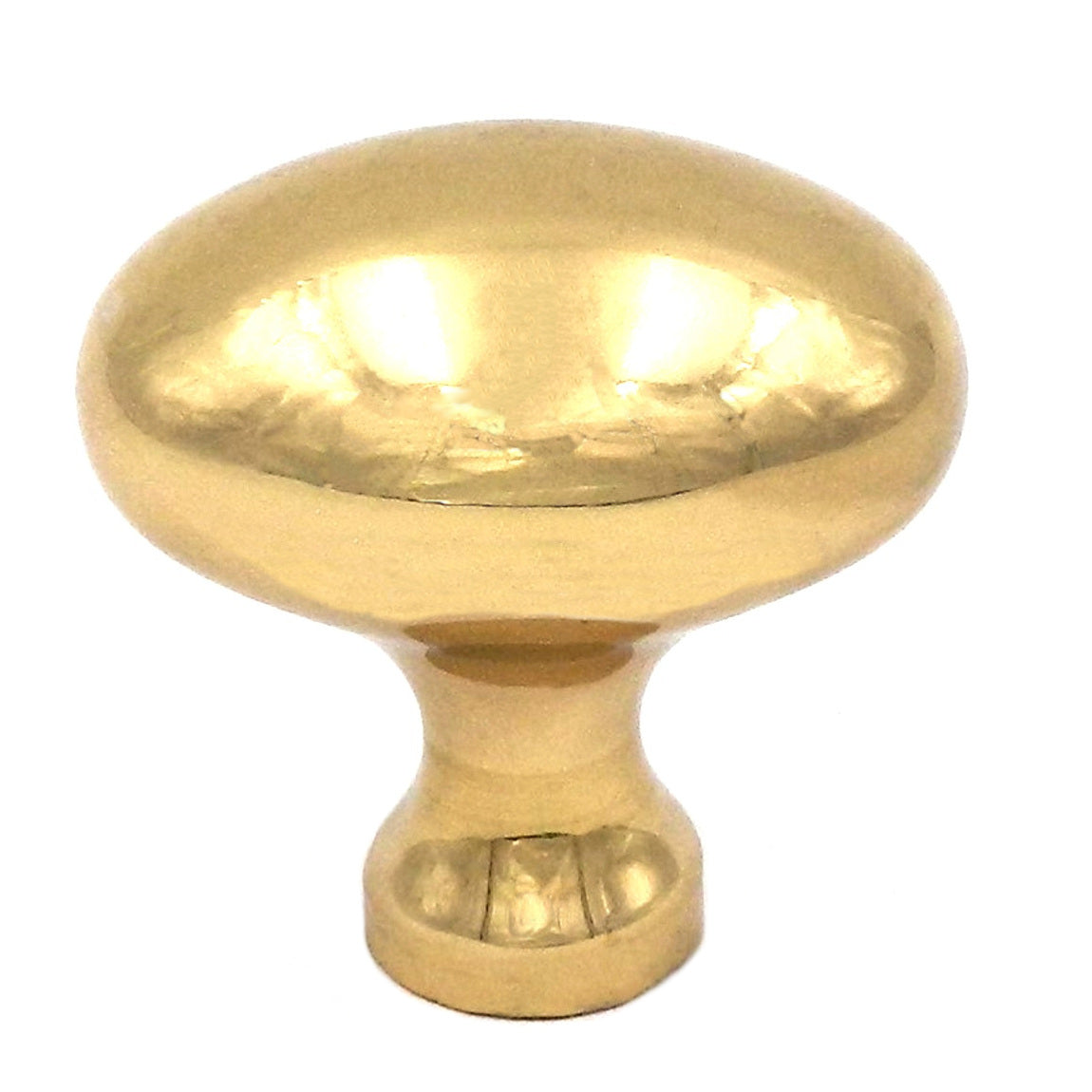 Keeler Power & Beauty Polished Brass Oval 1 3/8" Solid Brass Cabinet Knob P9176