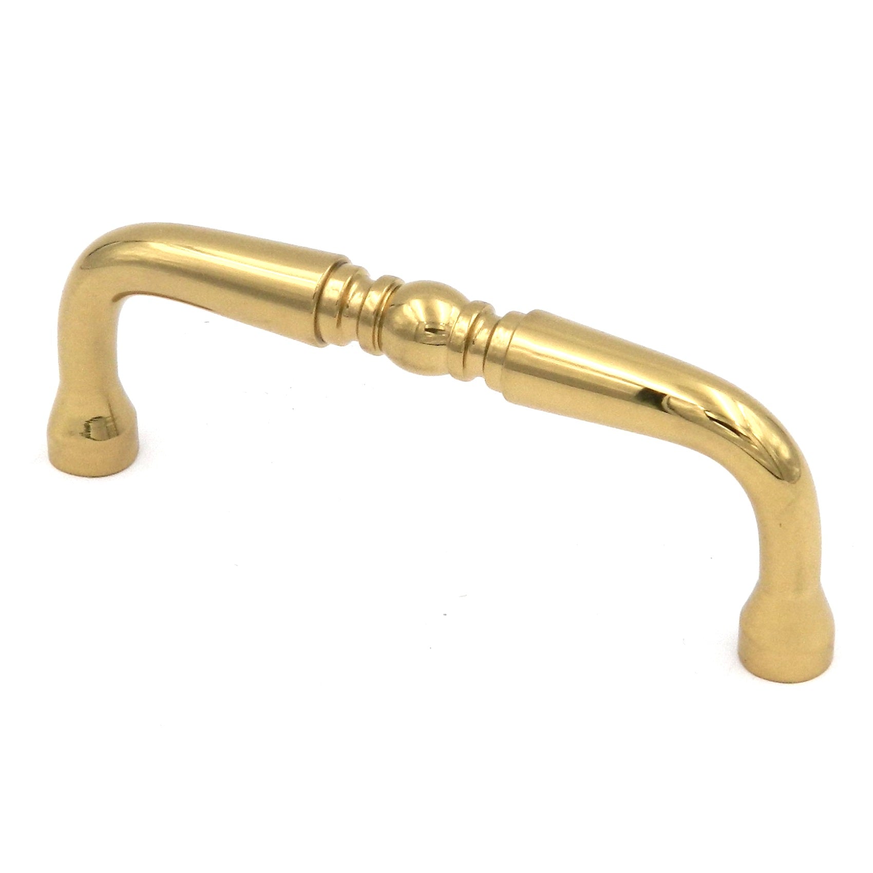 Keeler Power & Beauty Polished Brass Cabinet 3"cc Handle Pull P9719