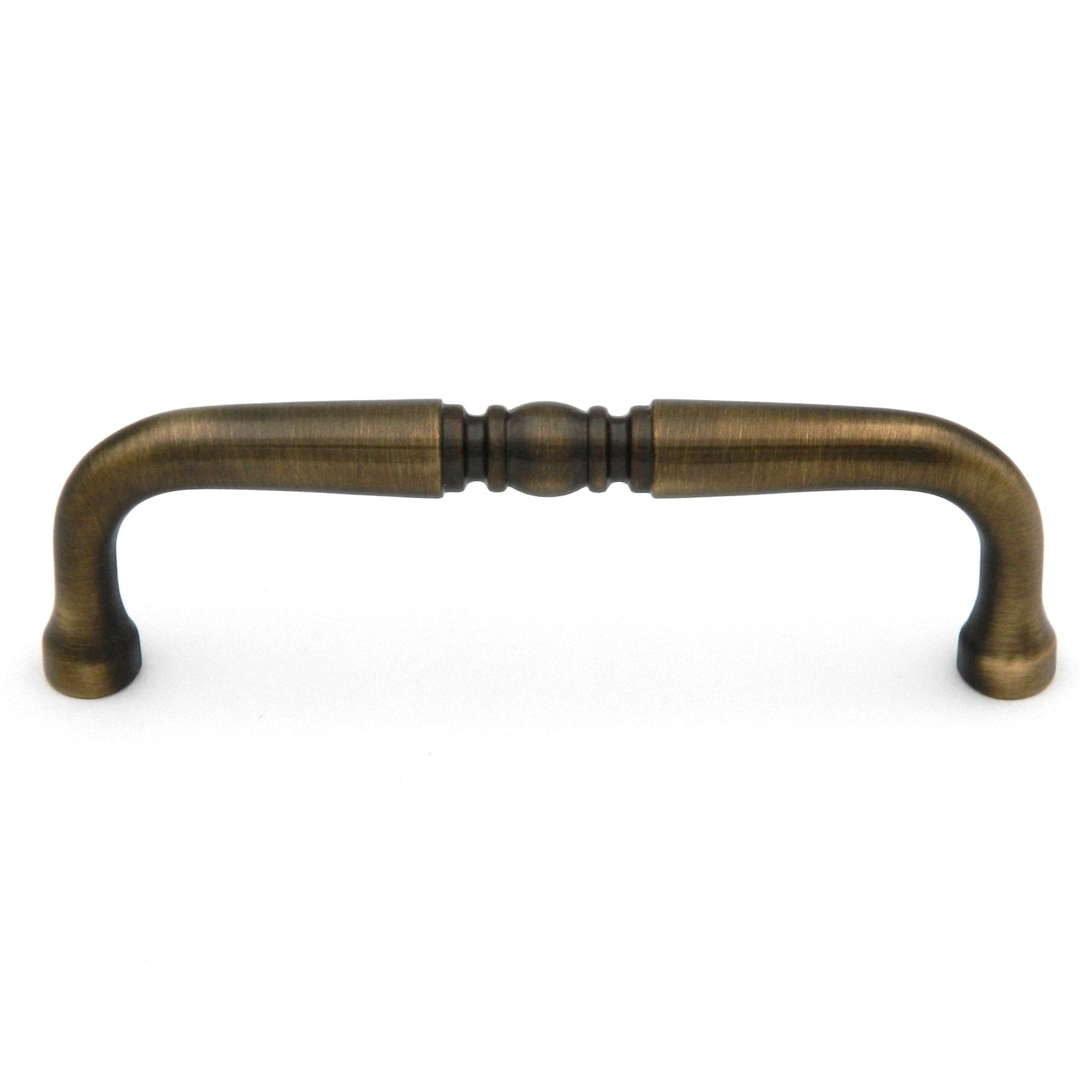 Hickory Hardware Power & Beauty Satin Dover P9720-9013 3 1/2"cc Solid Brass Ornate Cabinet Handle Pull