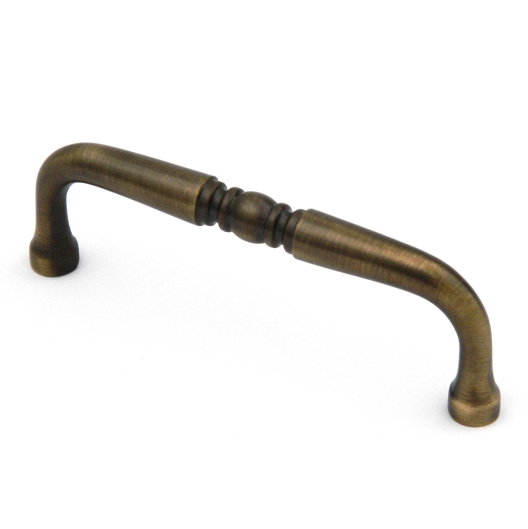 Hickory Hardware Power & Beauty Satin Dover P9720-9013 3 1/2"cc Solid Brass Ornate Cabinet Handle Pull