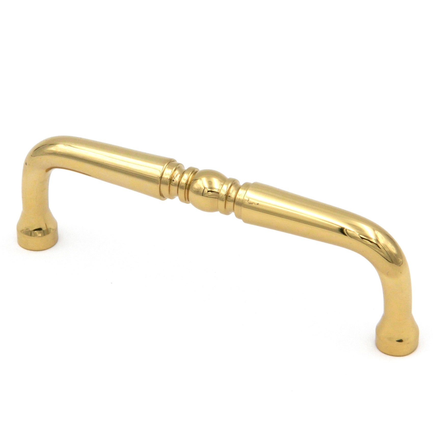 Keeler Power & Beauty Polished Brass Cabinet 3 1/2"cc Handle Pull P9720