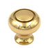 Keeler Manor House Polished Brass Round Sleek 1 1/4" Solid Brass Cabinet Knob P9745