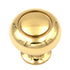 Keeler Manor House Polished Brass Round Sleek 1 1/4" Solid Brass Cabinet Knob P9745