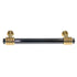 Keeler Milan Polished Brass Black Nickel 3 3/4" (96mm)cc Cabinet Bar Pull Solid Brass P9803