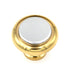 Keeler Milan Polished Brass & Polished Chrome Round Flat Top 1 1/4" Solid Brass Cabinet Knob P9805