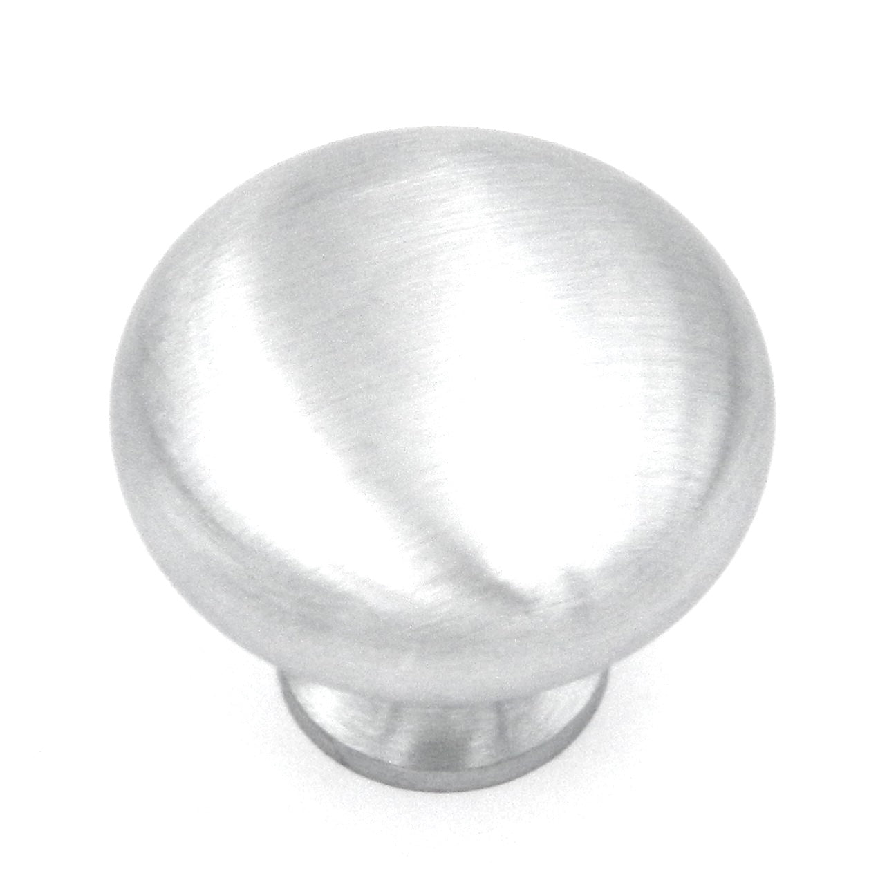 Keeler Period Brass Satin Chrome Round Smooth 1 1/4" Solid Brass Cabinet Knob P9971-26D