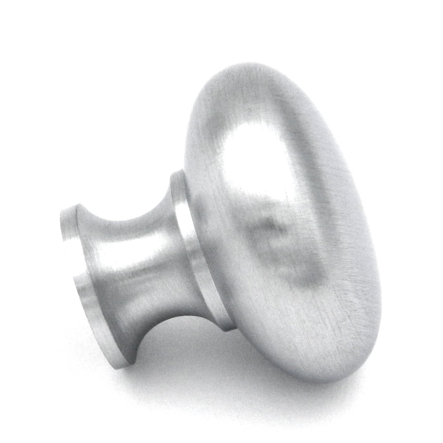 Keeler Period Brass Satin Chrome Round Smooth 1 1/4" Solid Brass Cabinet Knob P9971-26D