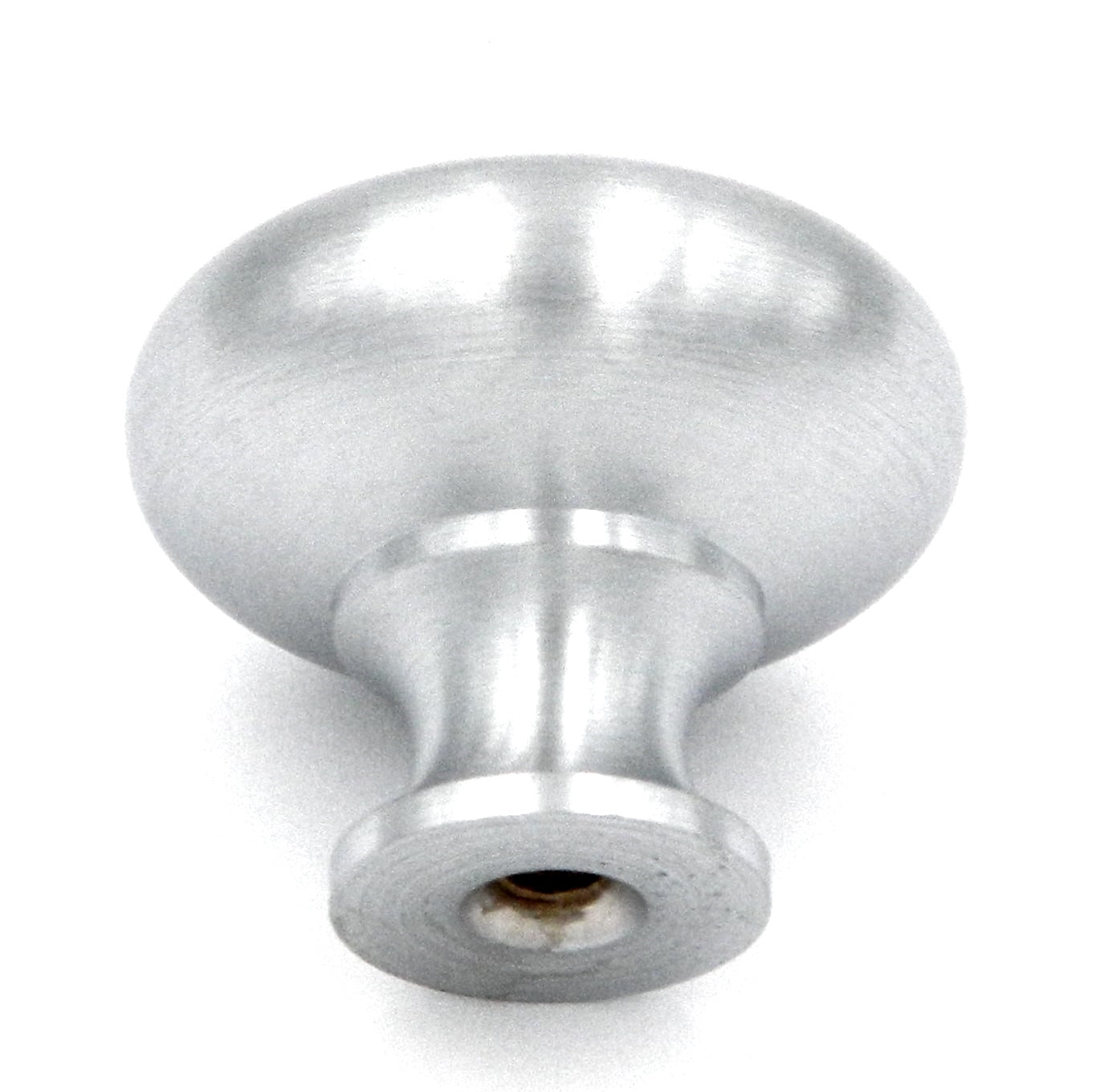 Keeler Period Brass Satin Chrome Round Smooth 1 1/4" Solid Brass Cabinet Knob P9971-26D