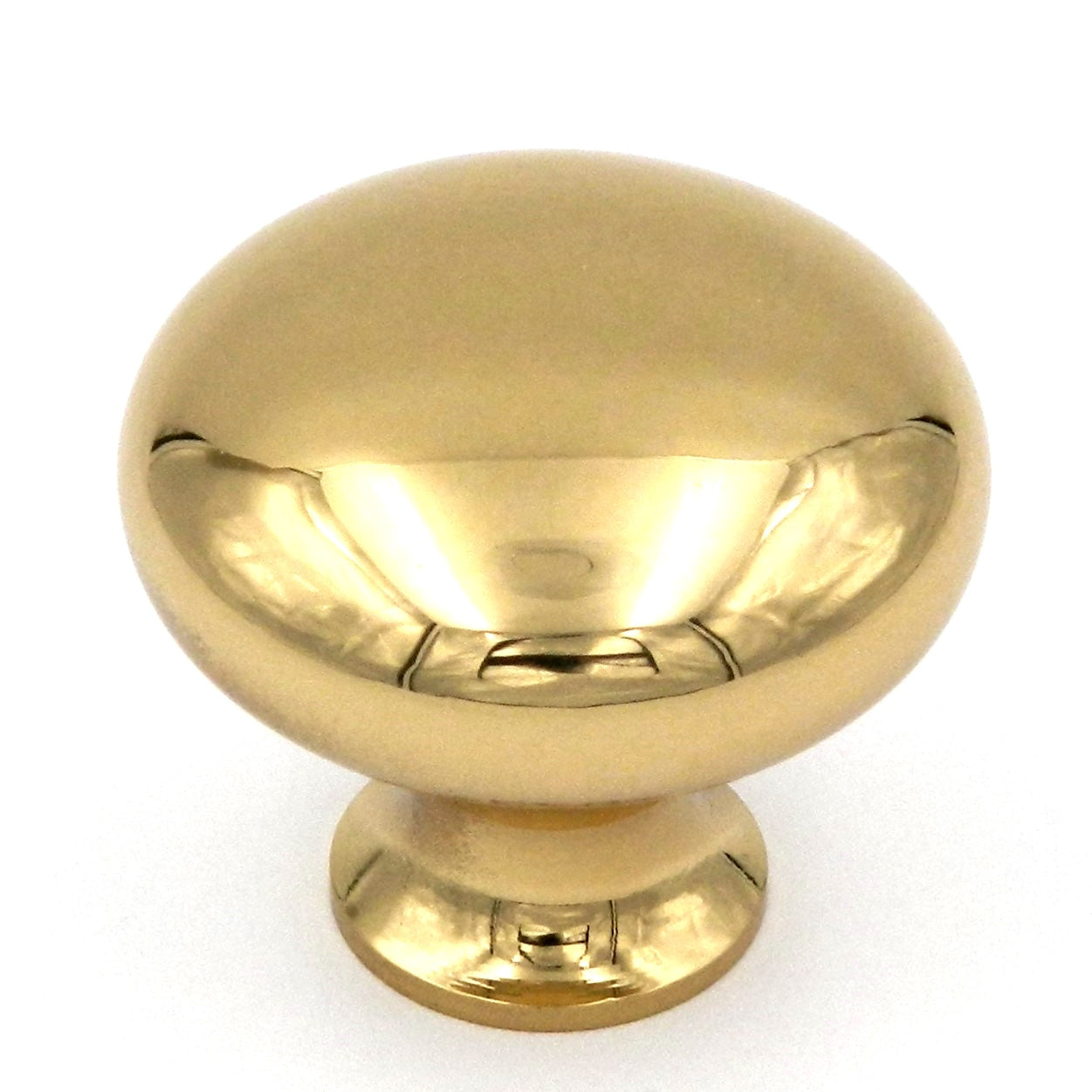 Keeler Modern Accents Polished Brass Round Smooth 1 1/4" Solid Brass Cabinet Knob P9971-3