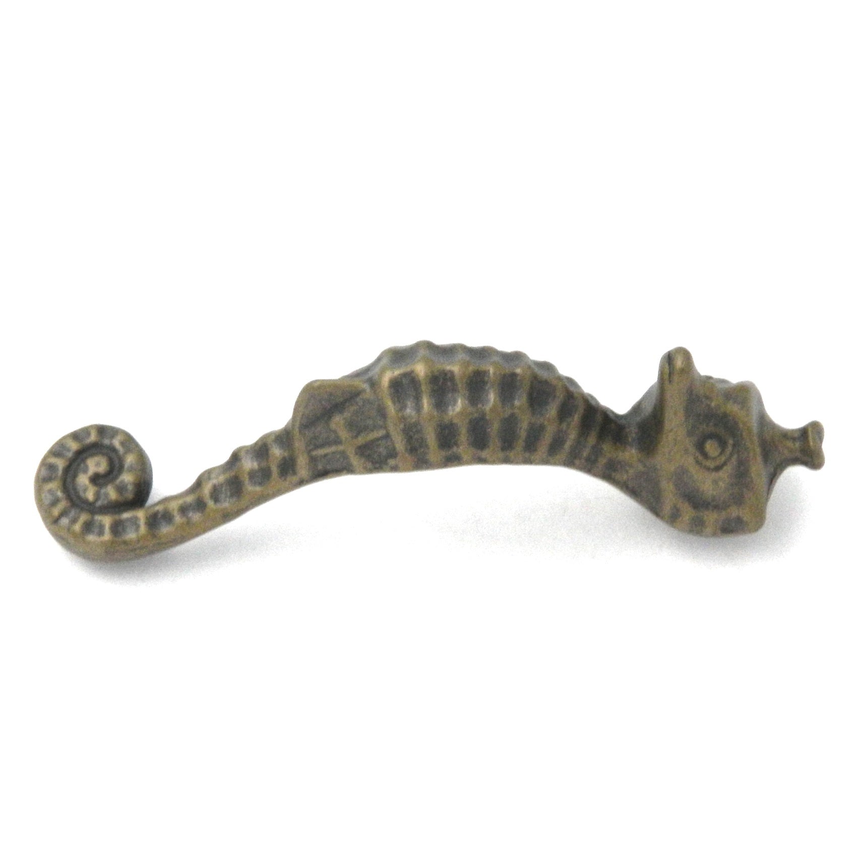 Hickory Hardware South Seas Antique Mist Sea Horse Cabinet3"cc Handle Pull PA0122-AM