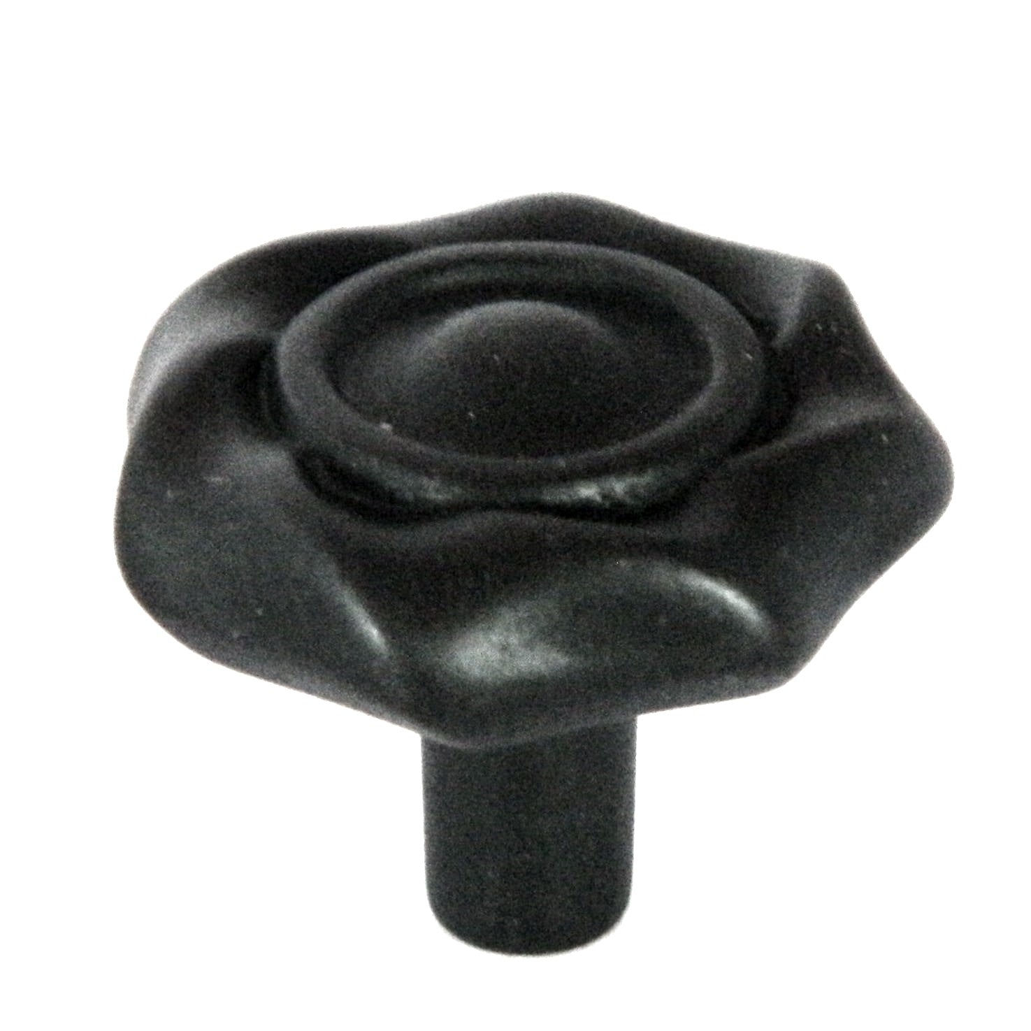 Hickory Charleston Blacksmith Black Iron 1 1/4" Cabinet Knob Pull PA1312-BI