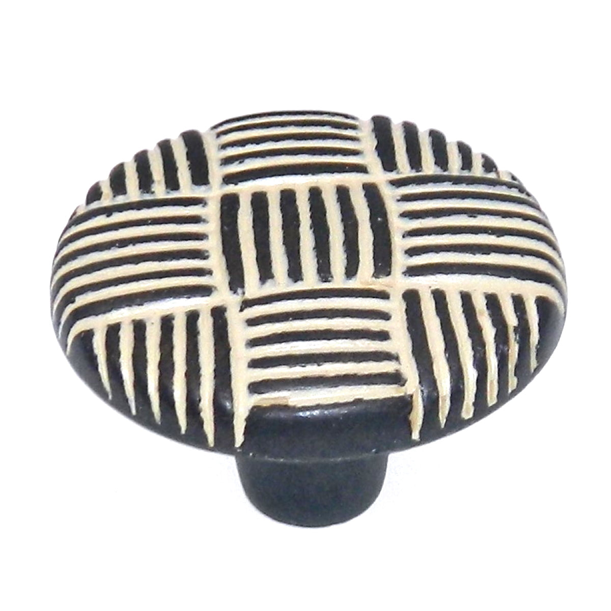 Hickory Hardware Tapestry Biscayne Antique 1 1/4" Basket Weave Cabinet Knob Pull PA1412-BYA