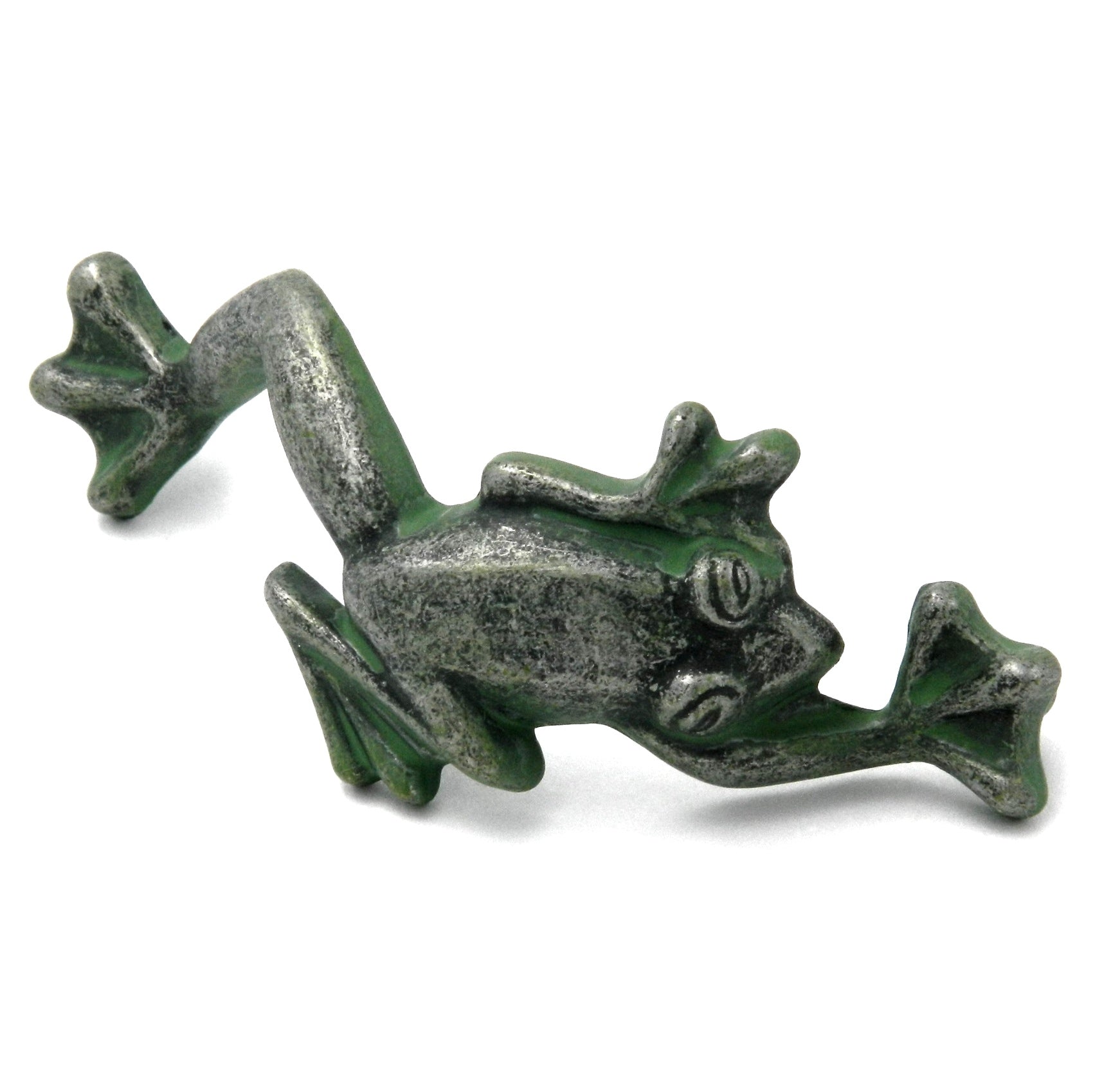 Hickory Hardware PA1521-VG Rainforest Frog Cabinet Pull, 3"cc, Verde Gris