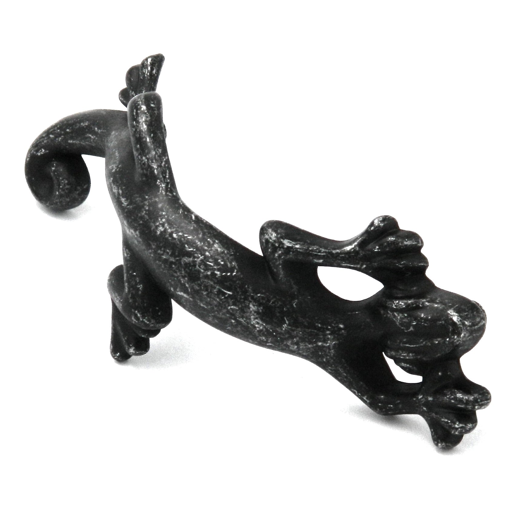 Pewter lizard shaped cabinet handle from the Rain Forest collection.