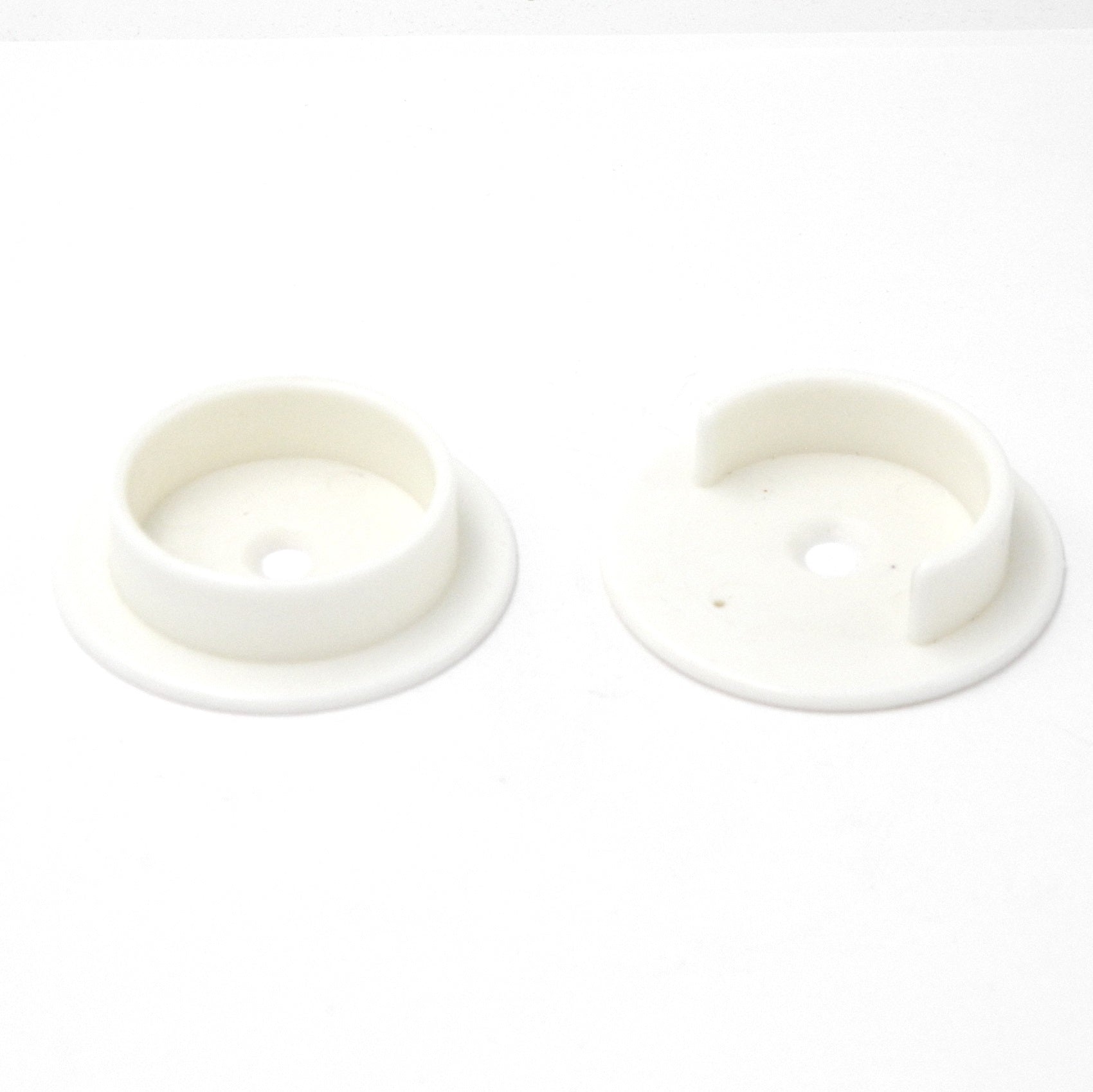 Hickory Hardware White Plastic 1-3/8" Closet Pole Rod Sockets PBH0424, Set of 2